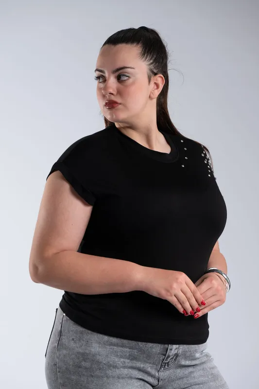 Blouse Rhinestone Details 