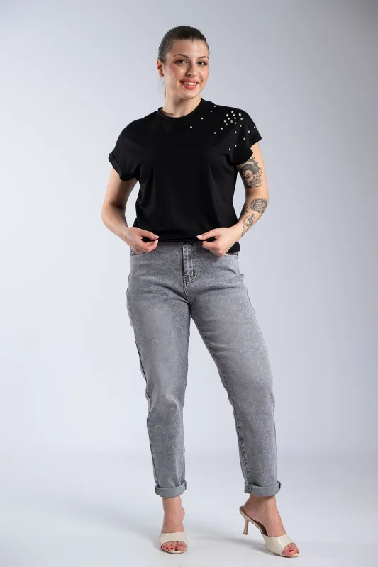 Blouse Rhinestone Details 