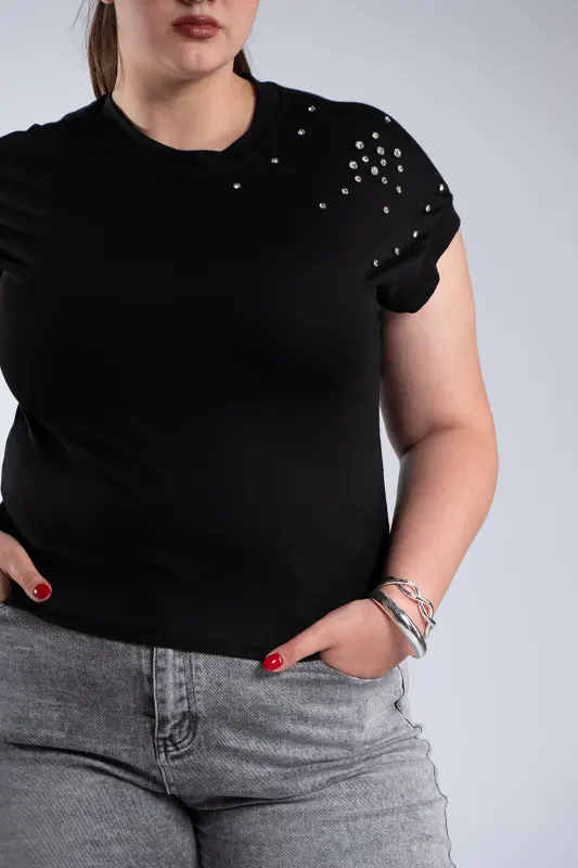 Blouse Rhinestone Details 