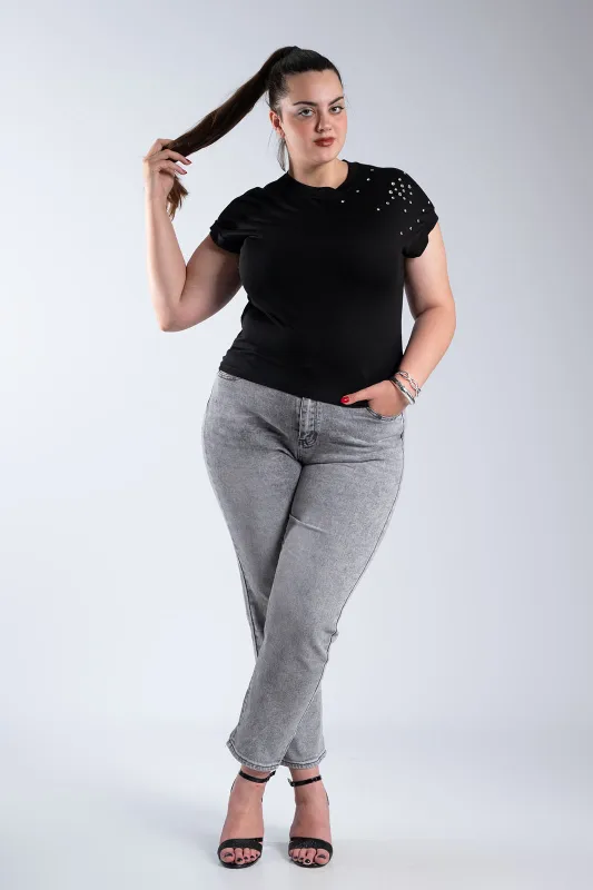 Blouse Rhinestone Details 