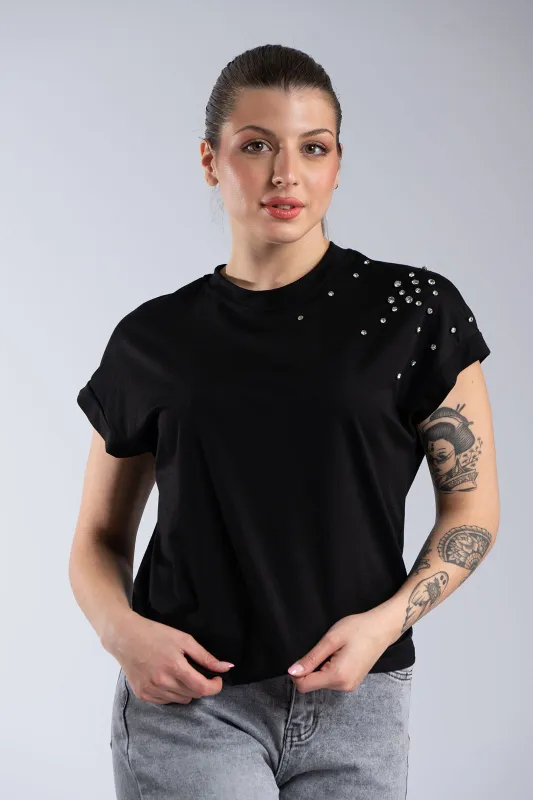 Blouse Rhinestone Details 