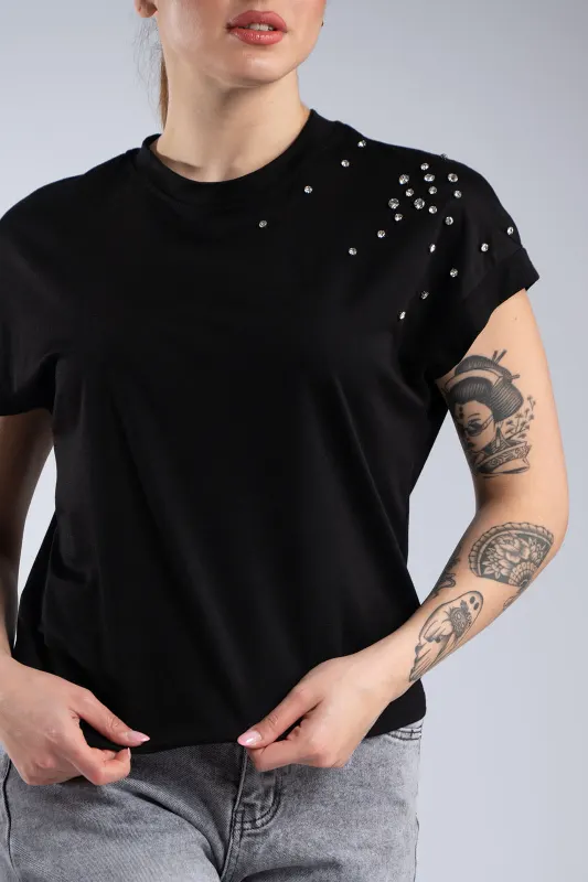 Blouse Rhinestone Details 