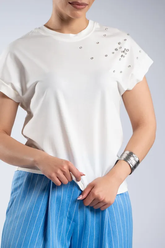 Μπλούζα Στρας Λεπτομέρειες