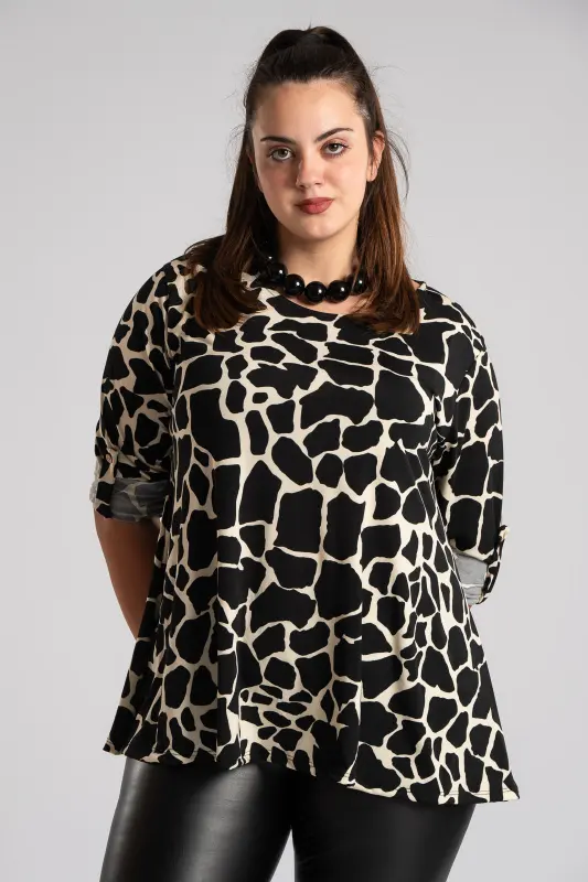 Μπλούζα Στρογγυλή Λαιμόκοψη Cow