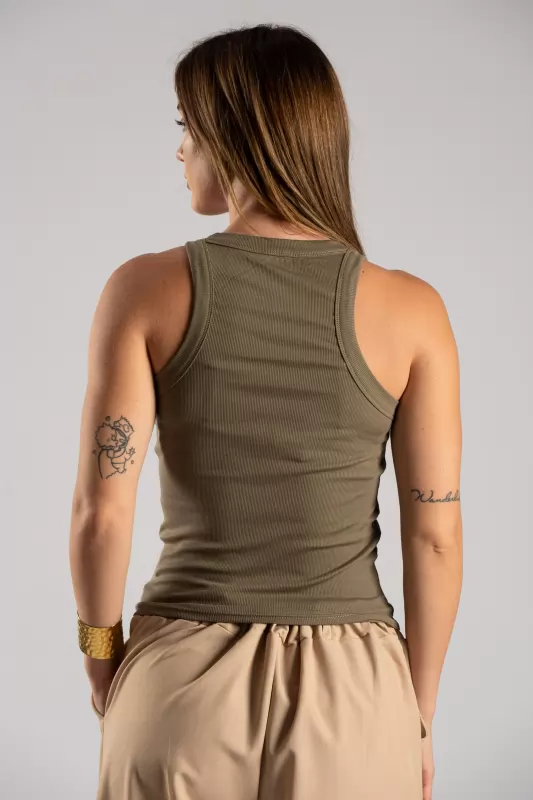 Blouse Tank Top Rib 