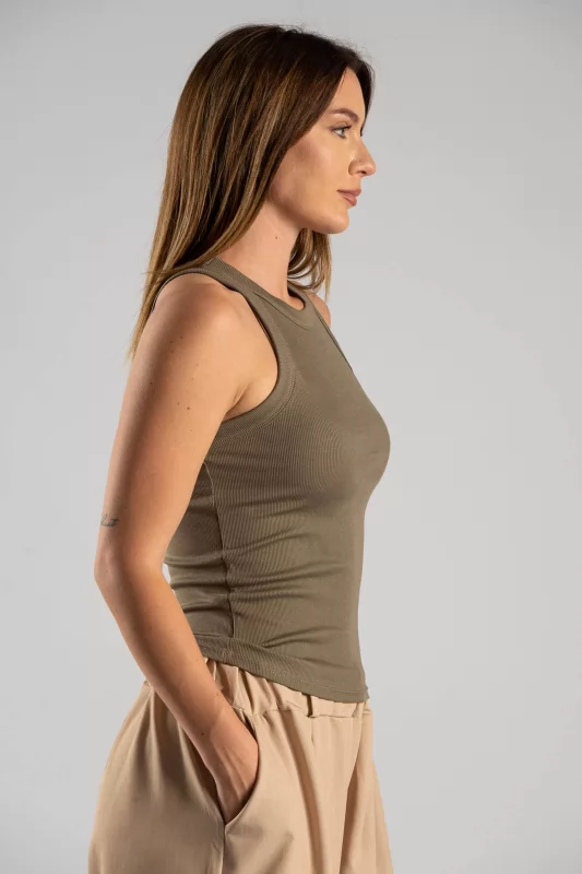 Blouse Tank Top Rib 