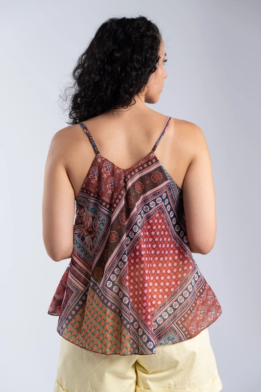 Blouse Boho Embroidered Strap