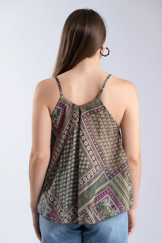 Μπλούζα Τιραντά Boho Εμπριμέ
