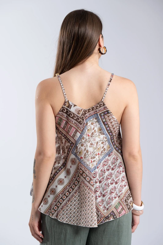 Μπλούζα Τιραντά Boho Εμπριμέ