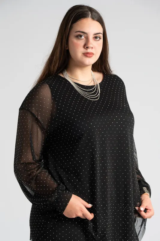 Μπλούζα Τούλινη Ασημί Τρουξ