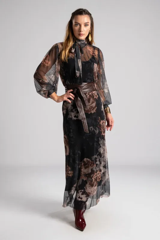 Blouse Tulle Transparency Floral