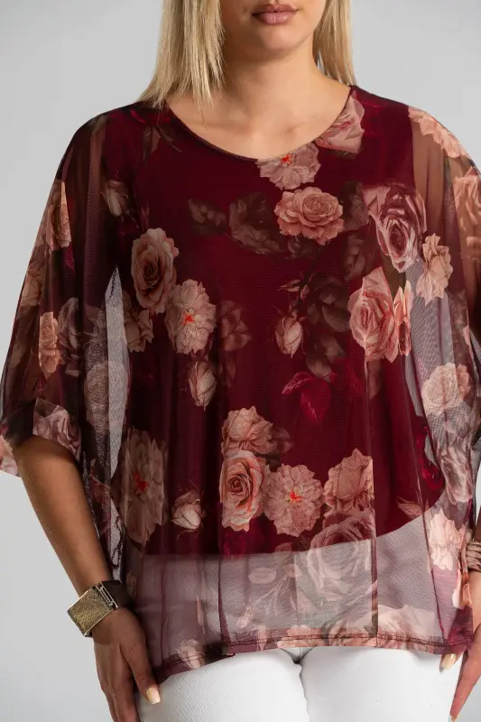 Blouse Floral Tulle 
