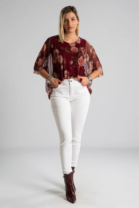 Blouse Floral Tulle 
