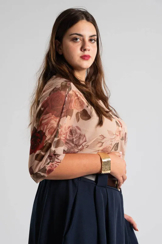 Blouse Floral Tulle 