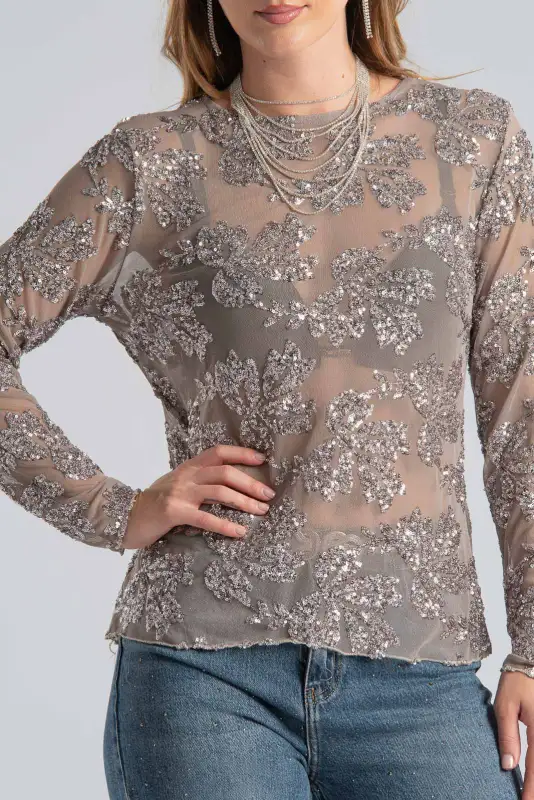Blouse With Sequins
