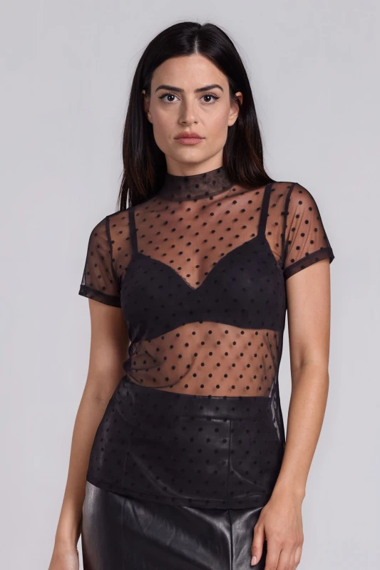 Blouse Tulle Polka Dot