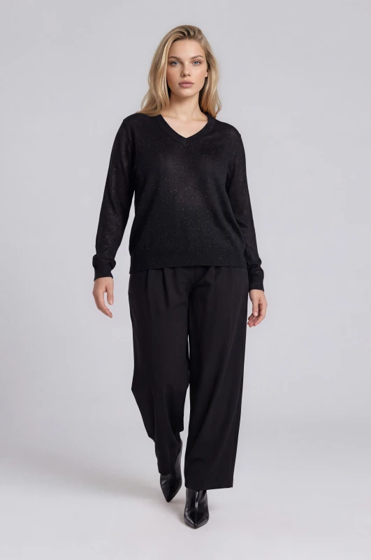 V-neck Βlouse Lurex