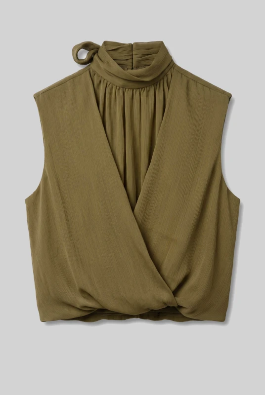 Blouse Wrapped with Tie 
