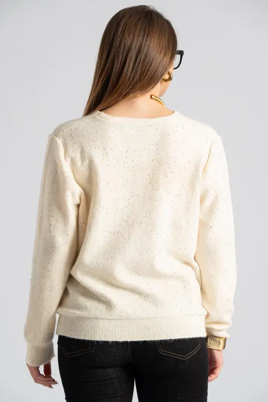 Blouse V-neck Small Sequins