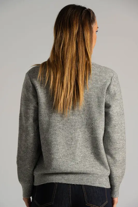 Blouse V-neck Small Sequins