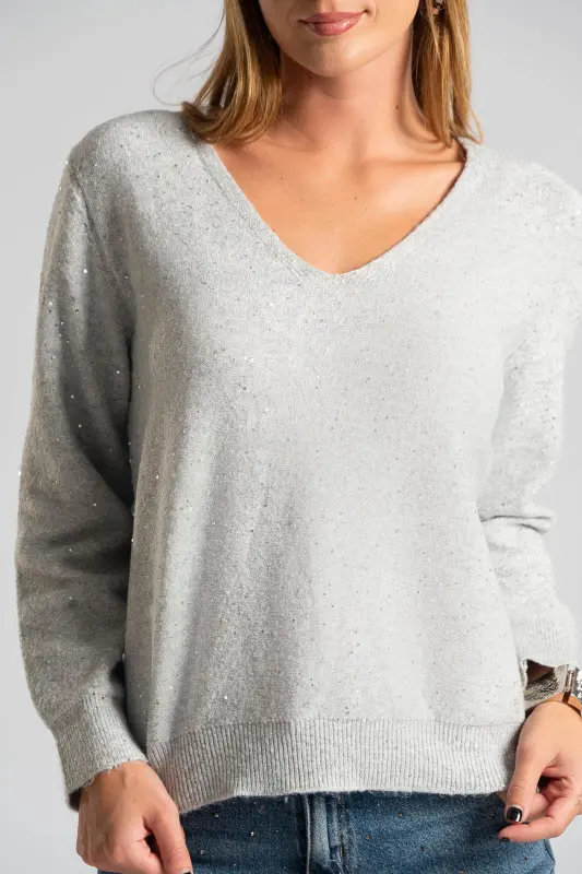 Blouse V-neck Small Pockets