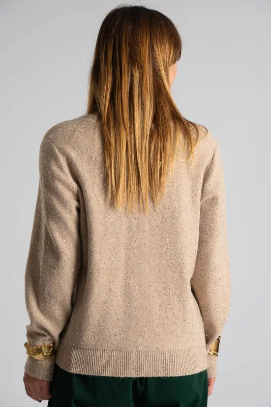 Blouse V-neck Small Sequins