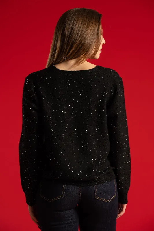 Blouse V-neck Small Sequins