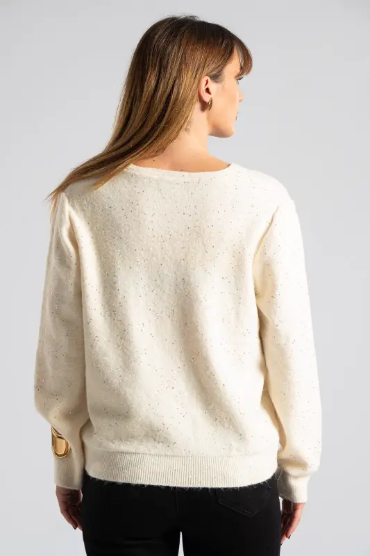 Μπλούζα V Λαιμόκοψη Μικρές Παγιέτες