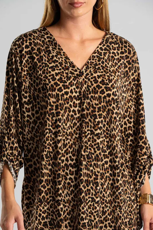 Blouse  V-neck Pleated