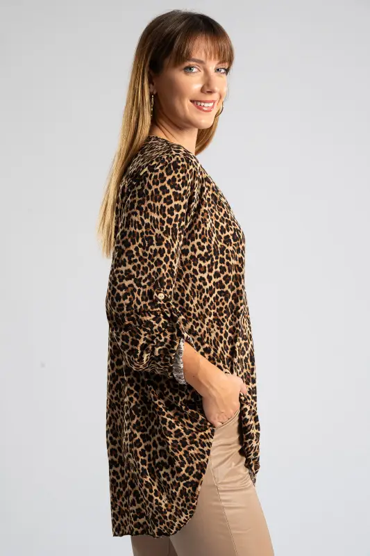 Blouse  V-neck Pleated