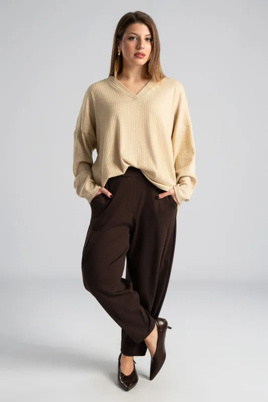 Μπλούζα V Λαιμόκοψη Rib