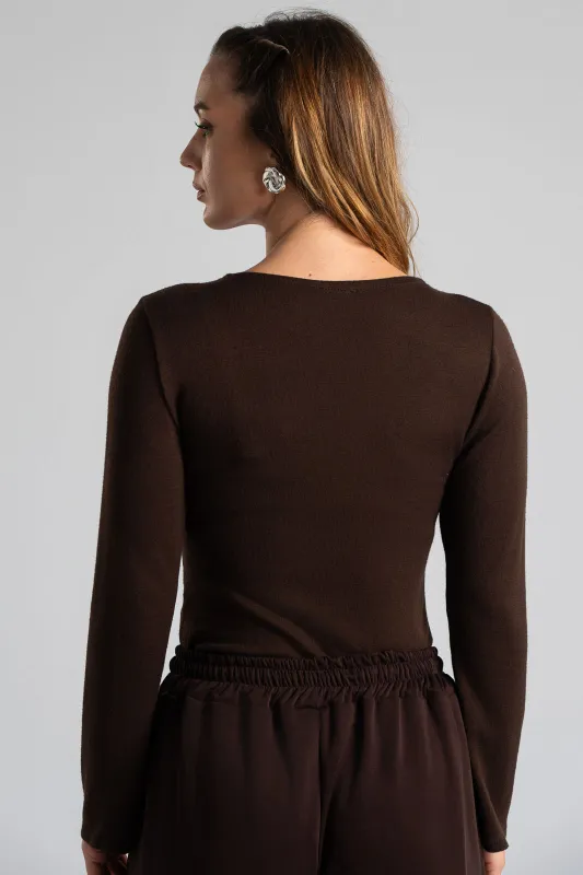 Blouse V-neck Lace Detail