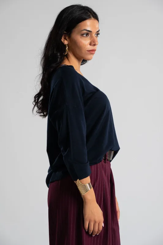 Blouse V Rib Finish