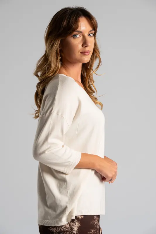 Blouse V Rib Finish