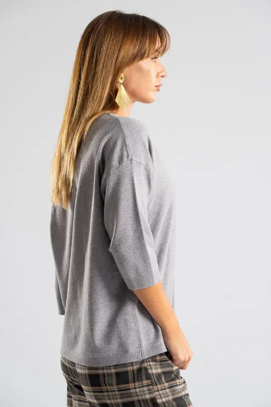 Blouse V Rib Finish