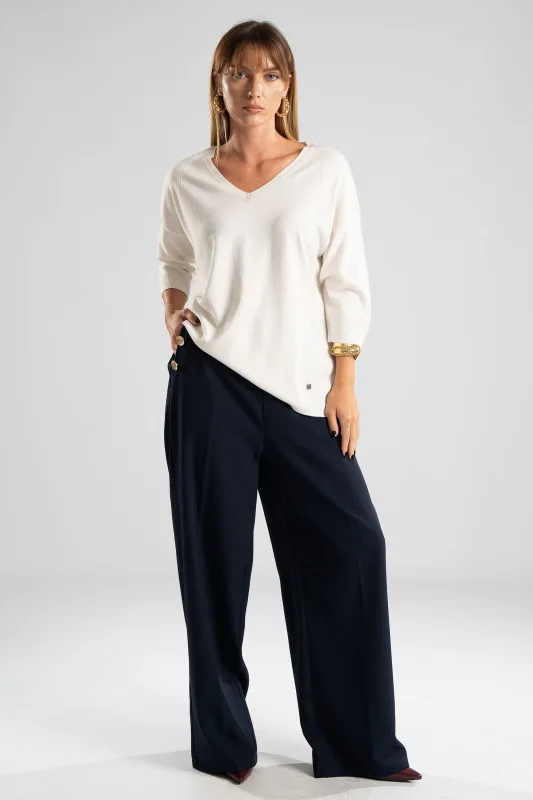 Blouse V Rib Finish