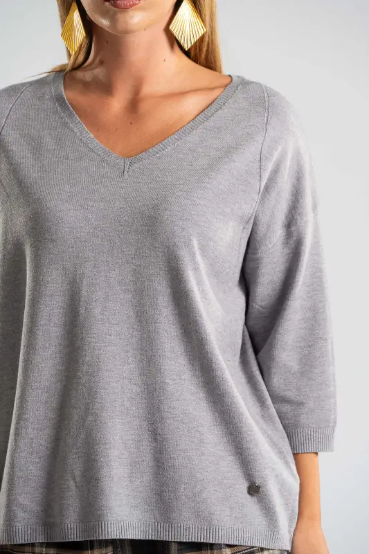 Blouse V Rib Finish