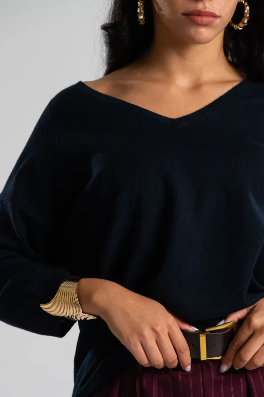 Blouse V Rib Finish