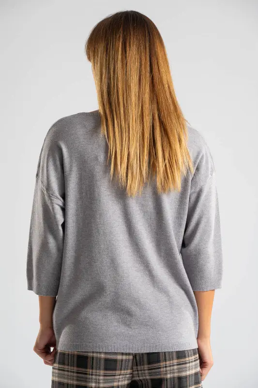 Blouse V Rib Finish