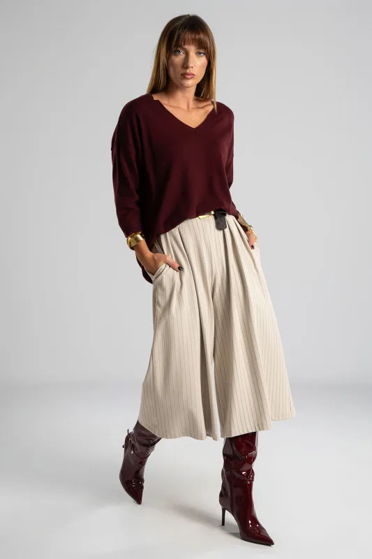 Blouse V Rib Finish