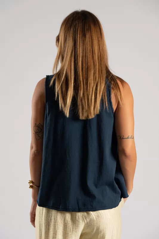 Blouse Cotton Sleeveless