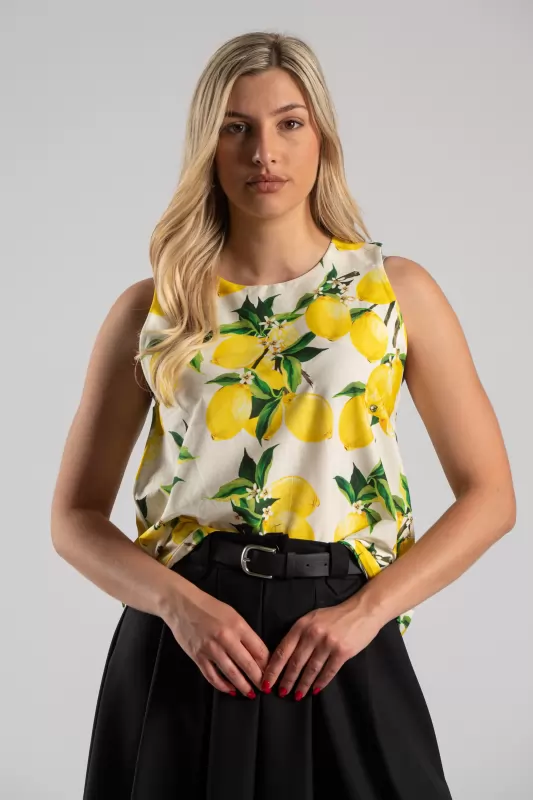 Μπλούζα Βαμβακερή Αμάνικη Lemons