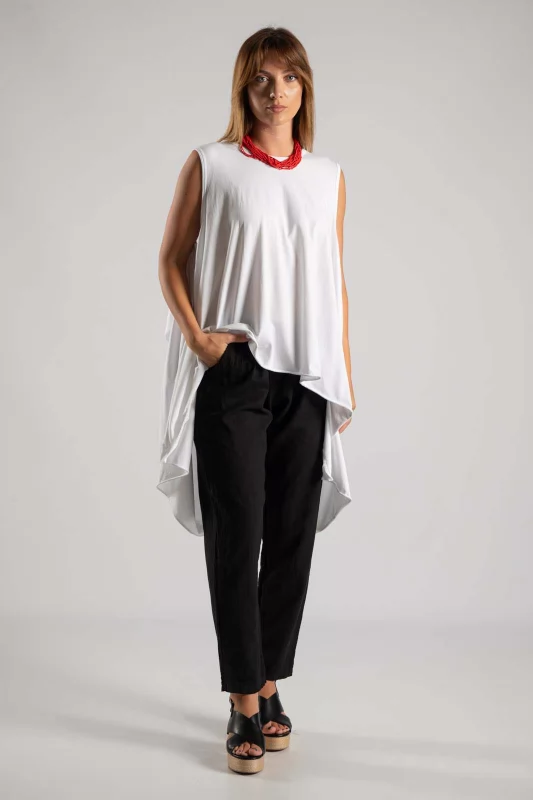 Cotton Blouse Asymmetrical