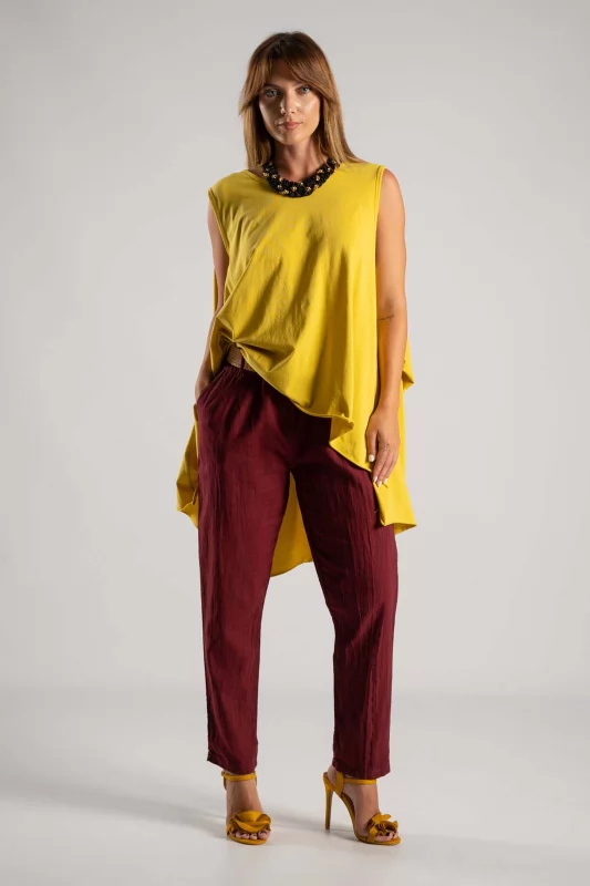 Cotton Blouse Asymmetrical