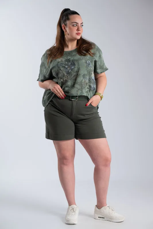 Blouse Oversized Floral Cotton 