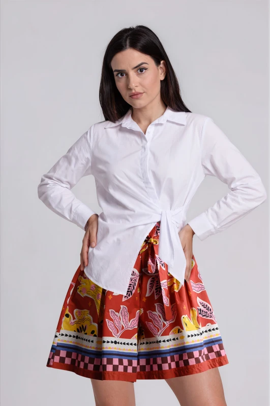 Cotton Blouse Collar Tie 