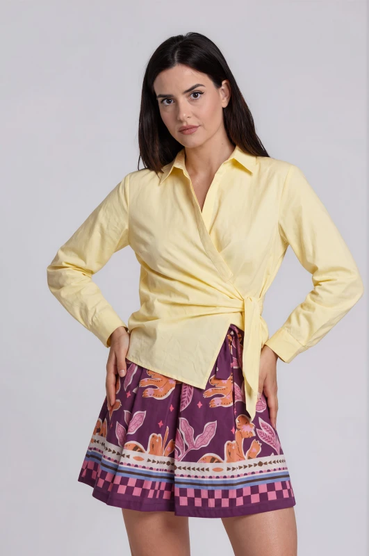 Cotton Blouse Collar Tie 
