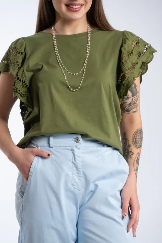 T-Shirt Cotton Kippur Sleeve 