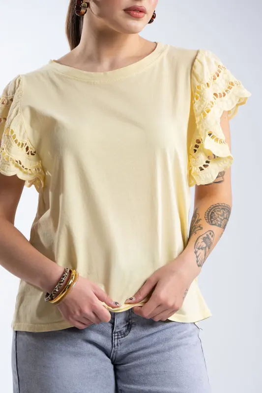 T-Shirt Cotton Kippur Sleeve 