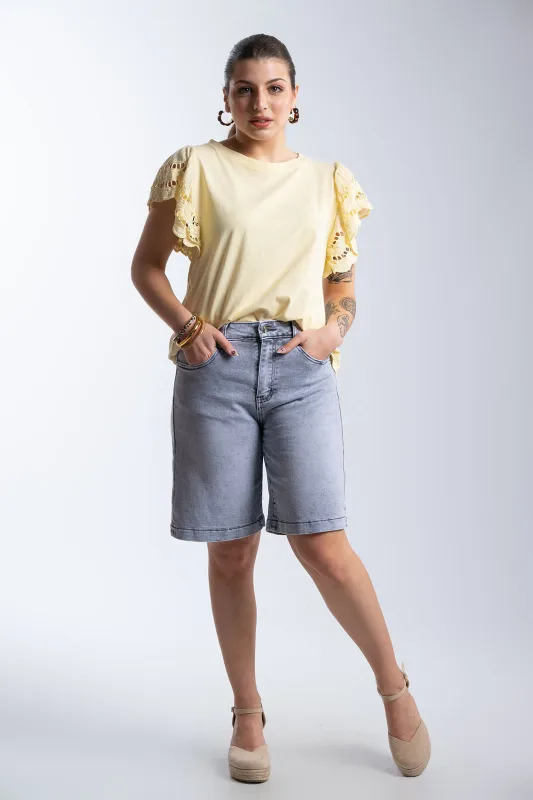 T-Shirt Cotton Kippur Sleeve 